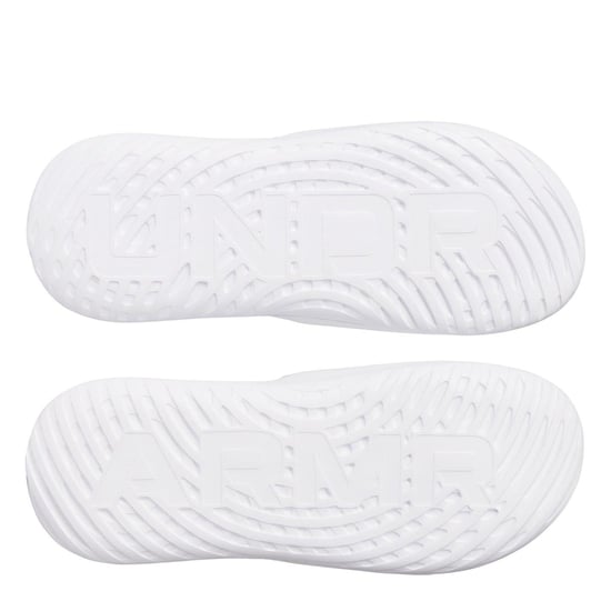 Women's Under Armour Ignite Select Open Toe Slides in White - Image 3