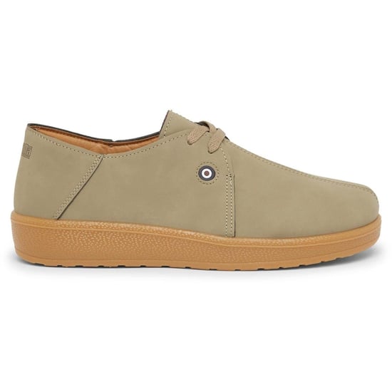 Men's Lambretta Panda Canvas Low Top Sneakers in Sand - Image 1