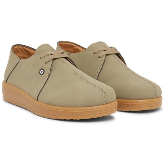 Men's Lambretta Panda Canvas Low Top Sneakers in Sand - Image 4