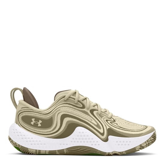 Men's Under Armour UA Spawn 6 Camo Basketball Lace-Up Trainers in Brown - Image 1