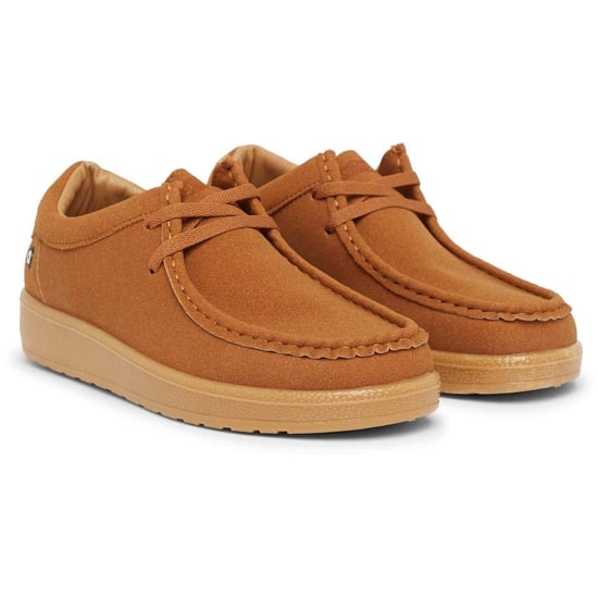 Men's Lambretta Presley Moccasin Sneakers with Lace-Up Closure in Tan - Image 4