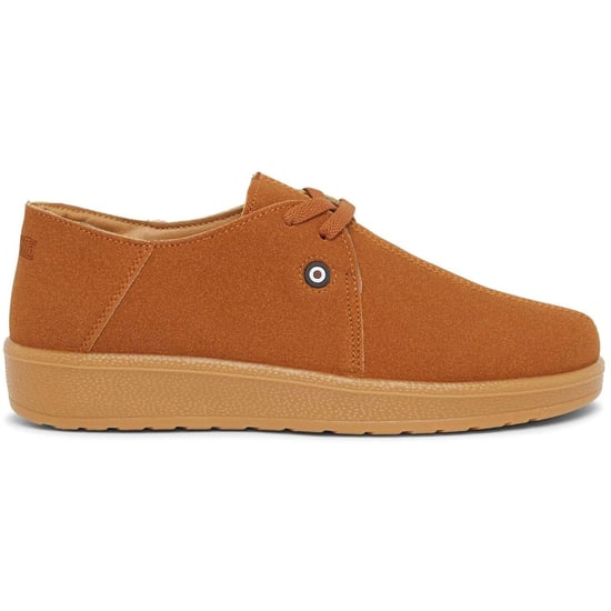 Men's Lambretta Panda Low Top Lace-Up Sneakers in Tan - Image 1