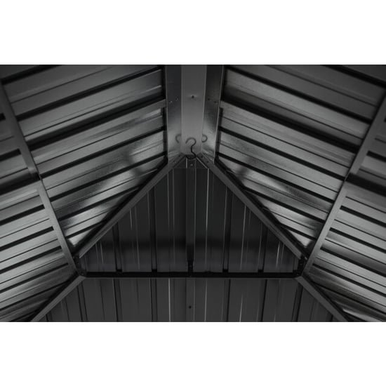 Sojag Fontana aluminium paviljoen met hard dak en muggennet houtlook/ - Image 5