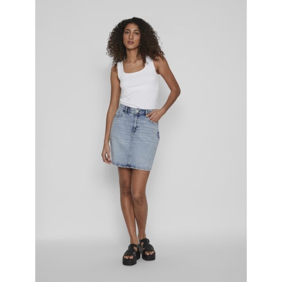 Vila Vikaja jaf denim skirt- noos blue denim - Image 3