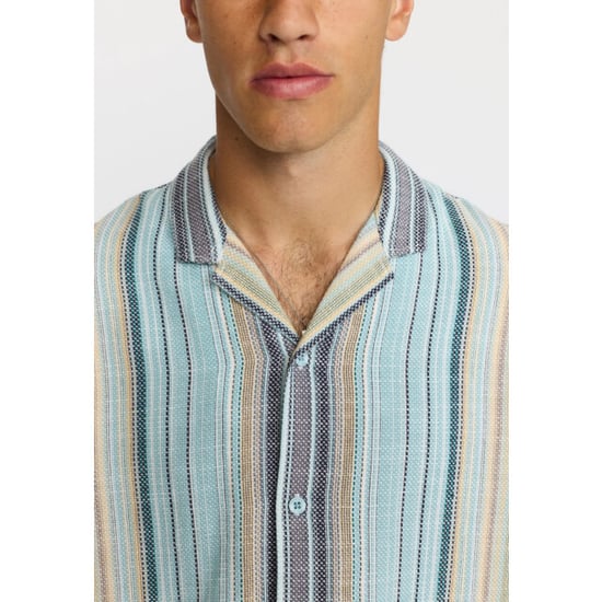 Revolution Short-sleeved cuban shirt blue - Image 2