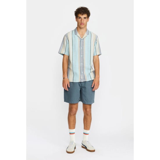 Revolution Short-sleeved cuban shirt blue - Image 6