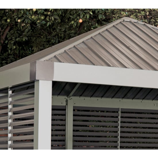 Sojag Nanda aluminium paviljoen incl. zijpaneel 363x363x313 cm - - Image 3