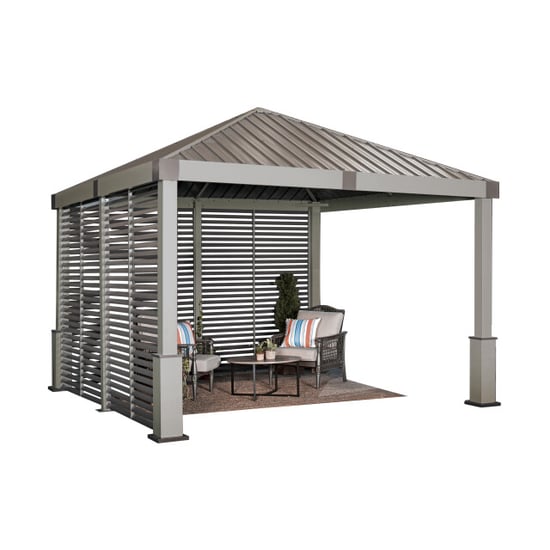 Sojag Nanda aluminium paviljoen incl. zijpaneel 363x363x313 cm - - Image 4