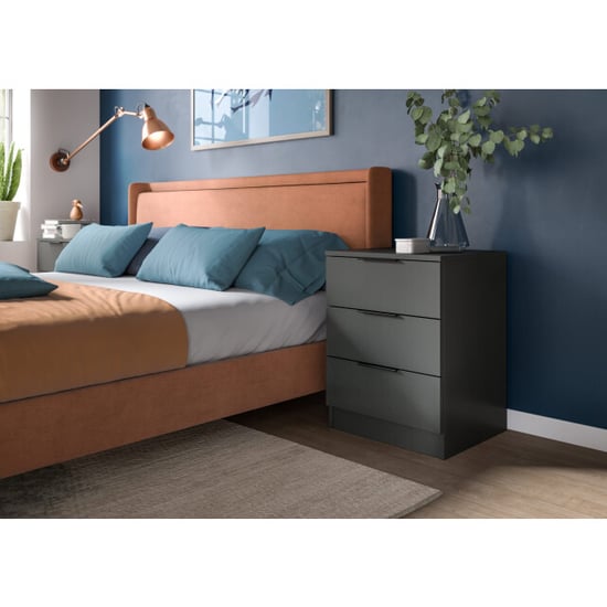 Furnilux Nachtkast met 3 lades stijlvolle opbergoplossing naast je bed - Image 3