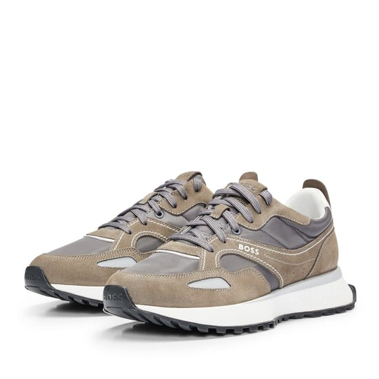 Men's Boss Trainers in Open Grey - Image 6