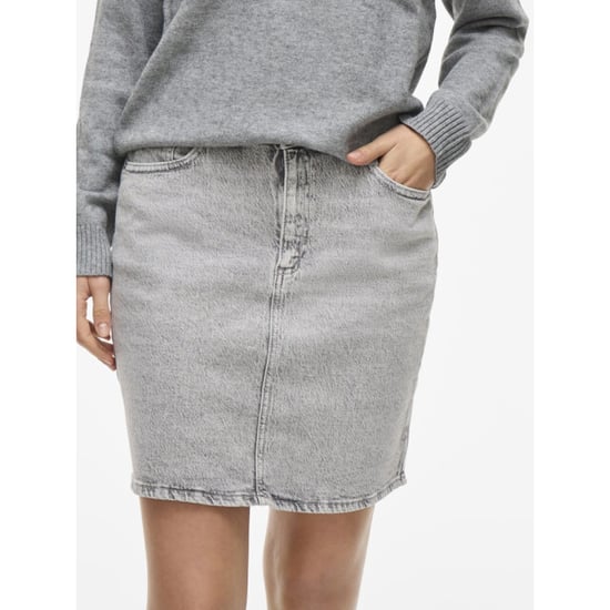 Vila Vikaja jaf denim skirt- noos grey denim - Image 4