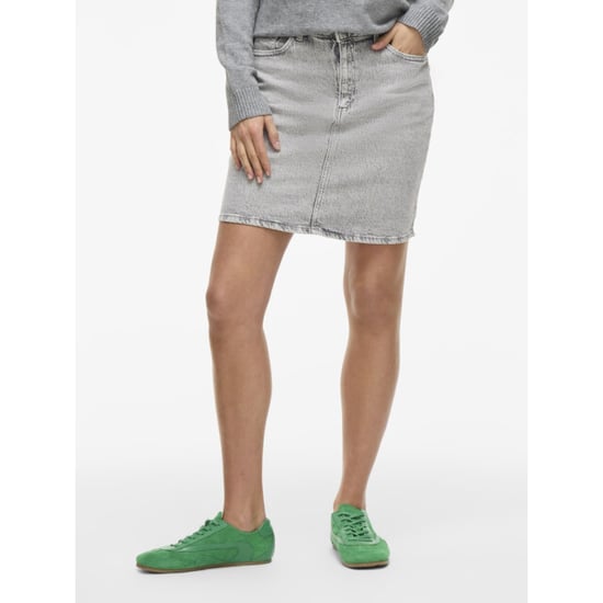 Vila Vikaja jaf denim skirt- noos grey denim - Image 5