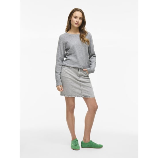 Vila Vikaja jaf denim skirt- noos grey denim - Image 6