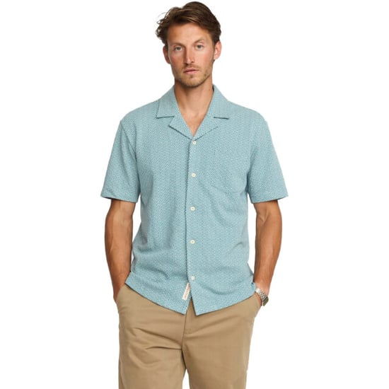 Revolution Jacquard short-sleeved cuban shirt dustblue - Image 4