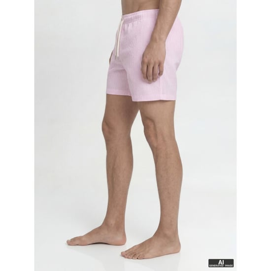 Jack & Jones Heren zwemshort jpstmaui ocean seersucker gestreept lila paars - Image 3