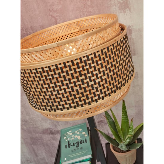 Good&Mojo Vloerlamp bhutan zwart/bamboe Ø40x160cm - Image 5