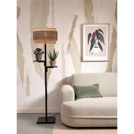 Good&Mojo Vloerlamp bhutan zwart/bamboe Ø40x160cm - Image 6