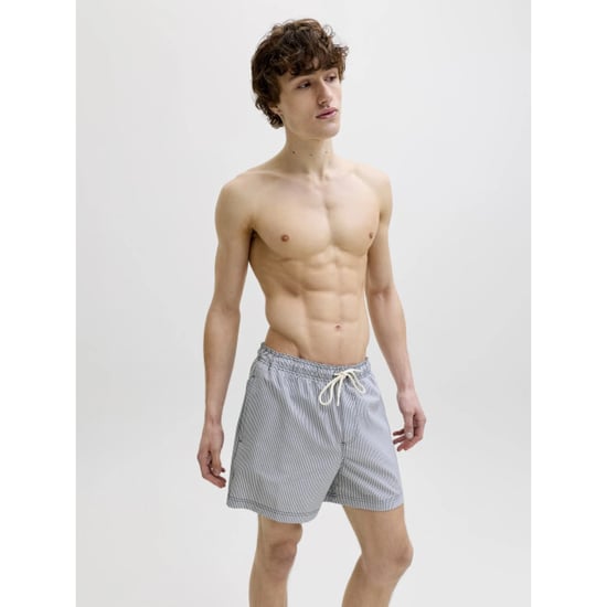 Jack & Jones Heren zwemshort jpstmaui ocean seersucker gestreept donkerblauw - Image 5