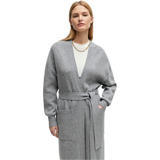 Women's Boss V-Neck Long Sleeve Dressing Gown in Silver - Image 4