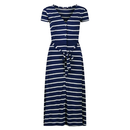Women's Regatta Maisyn V-Neck Maxi T-Shirt Dress in Navy/WhitStr - Image 1