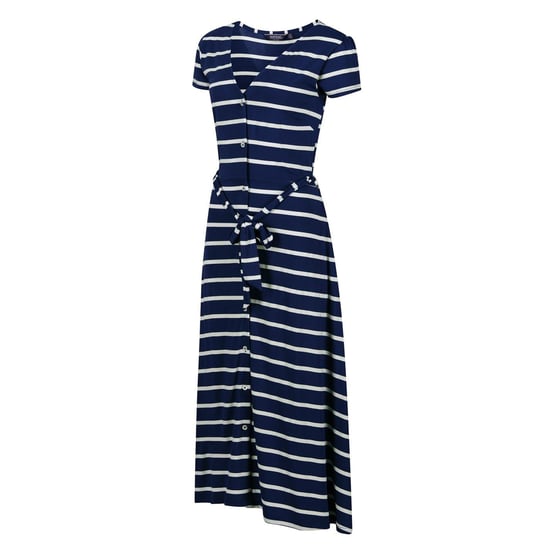 Women's Regatta Maisyn V-Neck Maxi T-Shirt Dress in Navy/WhitStr - Image 3