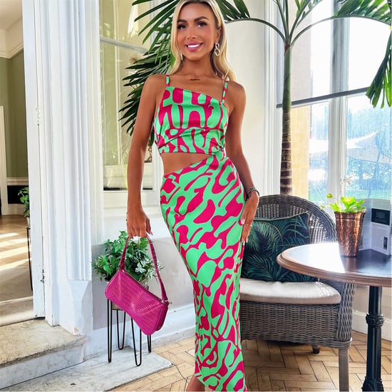 Women's AX Paris Abstract Print Asymmetric Cut Out Midi Dress in Multi - Image 3