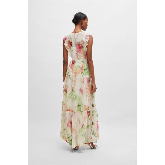 Women's Boss Crew Neck Maxi A-Line Dress in Open Misc - Image 2