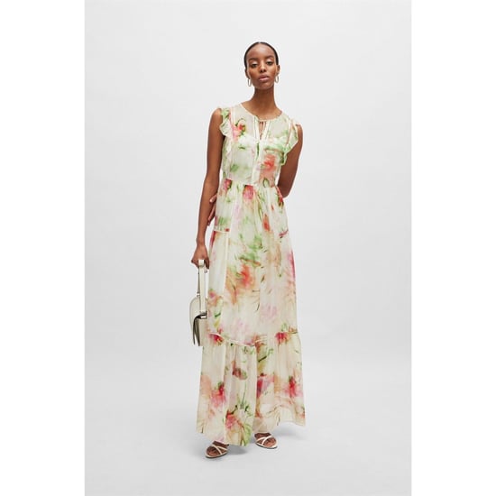 Women's Boss Crew Neck Maxi A-Line Dress in Open Misc - Image 3