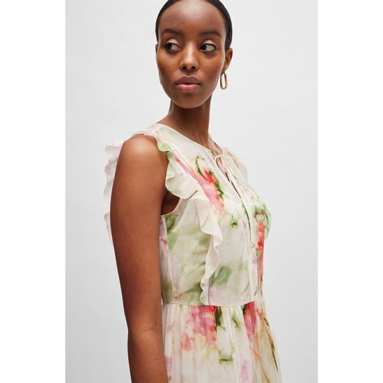 Women's Boss Crew Neck Maxi A-Line Dress in Open Misc - Image 5