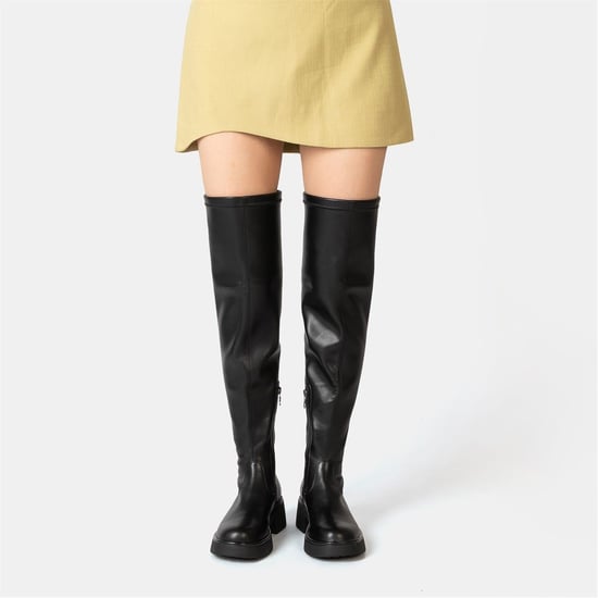 Women's Miso Over The Knee Ladies Boots in Black - Image 3