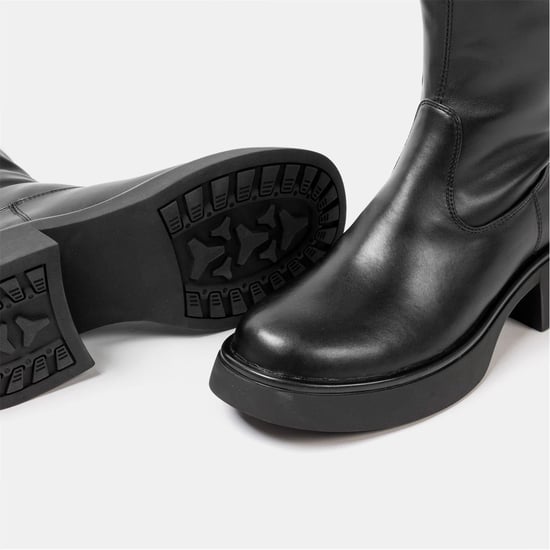 Women's Miso Over The Knee Ladies Boots in Black - Image 4