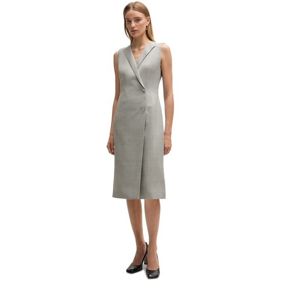 Women's Boss Dimala V-Neck Sleeveless Knee Length Dress in Open Miscellans - Image 2