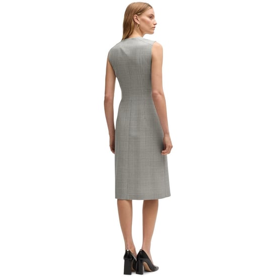 Women's Boss Dimala V-Neck Sleeveless Knee Length Dress in Open Miscellans - Image 3