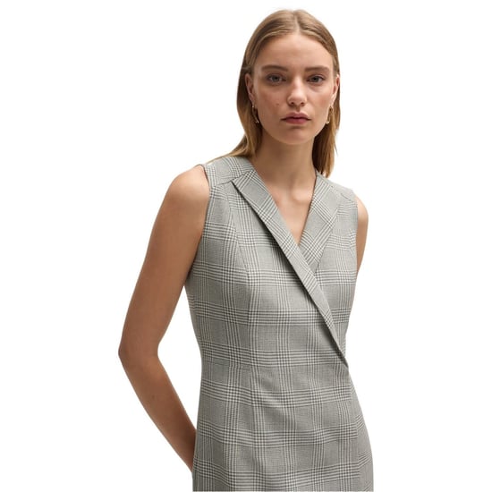 Women's Boss Dimala V-Neck Sleeveless Knee Length Dress in Open Miscellans - Image 5