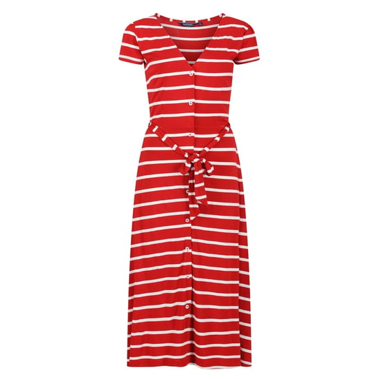 Women's Regatta Maisyn V-Neck Short Sleeve Maxi Dress in TruRd/WhtStr - Image 1