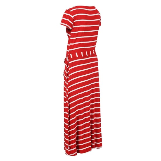 Women's Regatta Maisyn V-Neck Short Sleeve Maxi Dress in TruRd/WhtStr - Image 3