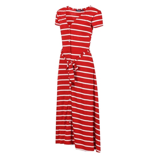 Women's Regatta Maisyn V-Neck Short Sleeve Maxi Dress in TruRd/WhtStr - Image 4