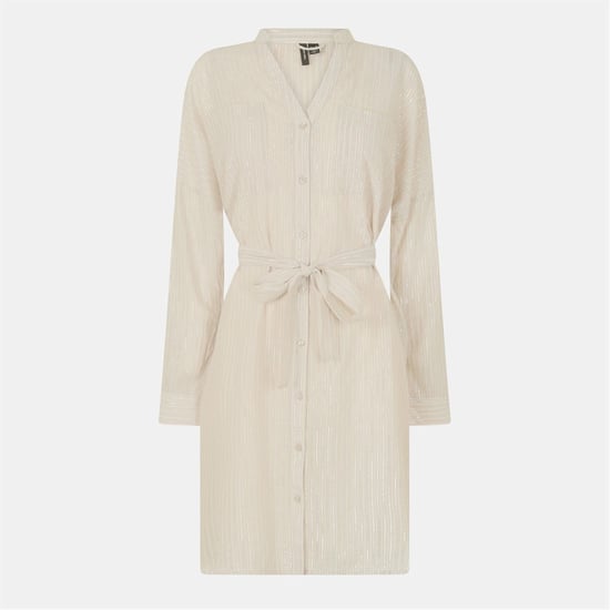 Women's Vero Moda Ines Shirt Drss in Silver Lining - Image 1