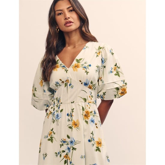 Women's Nobodys Child Clover V-Neck Midi Dress in Multi - Image 3