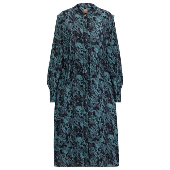Women's Boss Collared Neck Midi Dress in Open Misc - Image 6