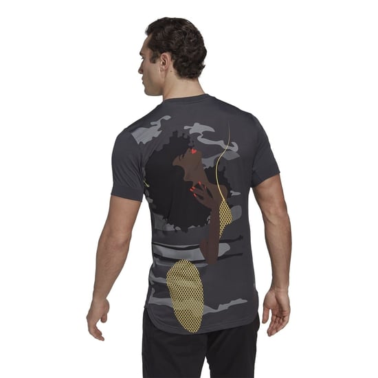 Men's adidas New York Graphic Regular Fit T-Shirt in Grey - Image 3