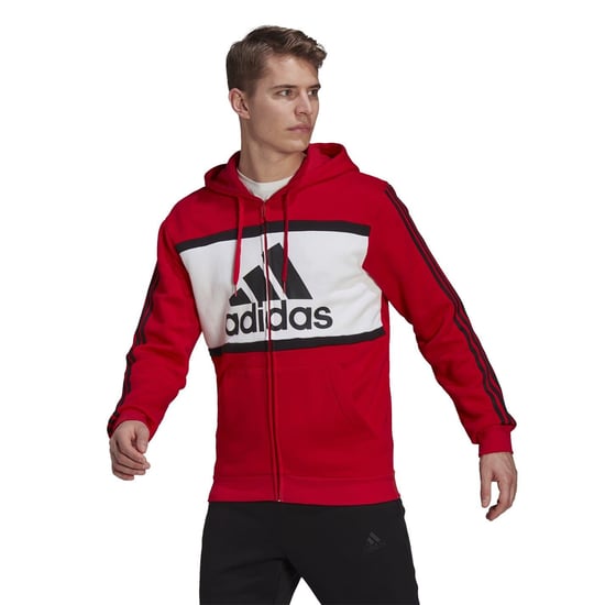 Men's adidas Colr Blk Hoody in Red - Image 2