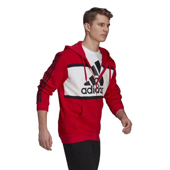 Men's adidas Colr Blk Hoody in Red - Image 3
