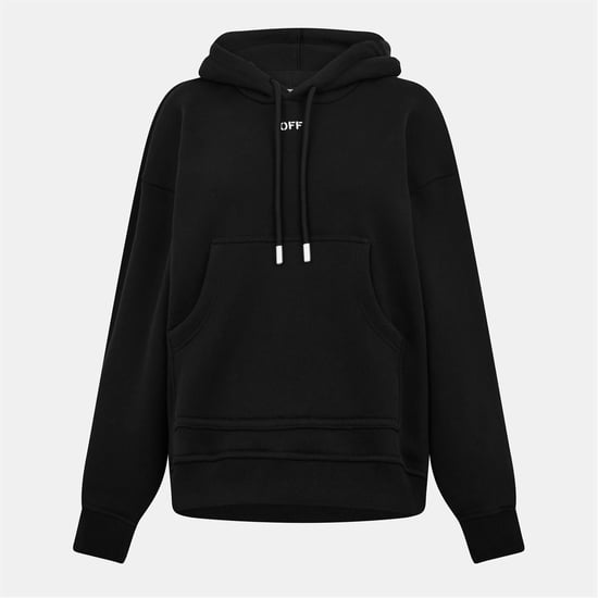 Dames Off White Off Stampullover Hoody in Zwart/Wit - Image 1
