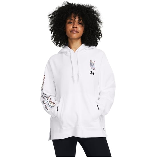 Men's Under Armour Pride Hooded Relaxed Fit Sweatshirt in White - Image 4