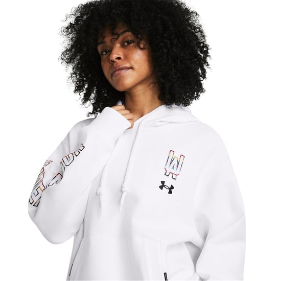 Men's Under Armour Pride Hooded Relaxed Fit Sweatshirt in White - Image 5