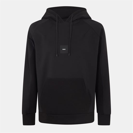 Men's Boss Hbg Soody Rib Design Hoodie in Black - Image 1