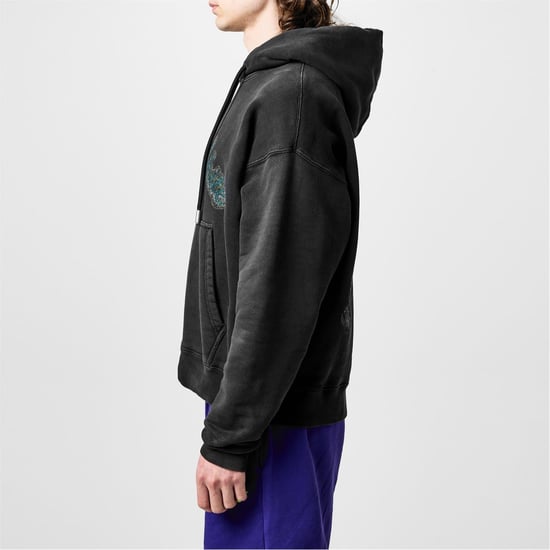 Men's Off White Bacchus Skate Hoodie in Black - Image 2