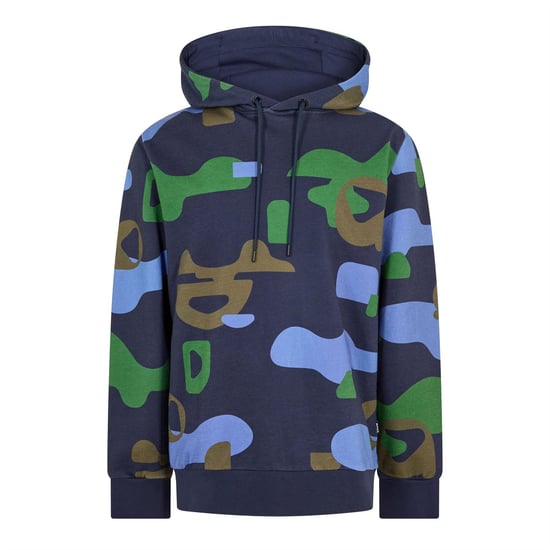 Men's Boss Hooded Neck Long Sleeve Sweatshirt in Dark Blue - Image 1
