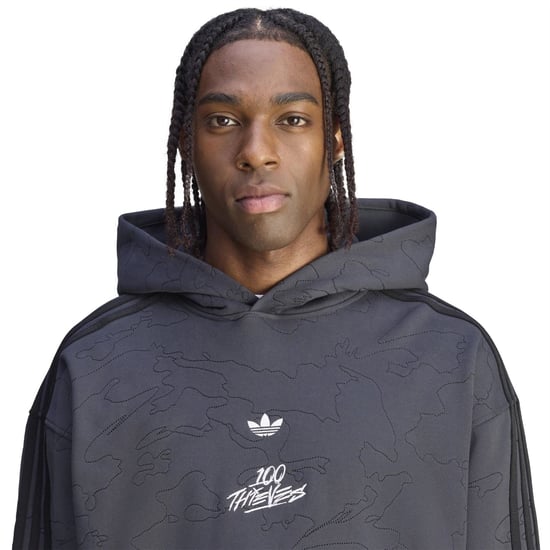 Men's adidas Originals 100t Hoodie in Carbon - Image 4
